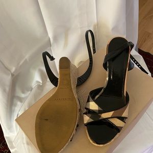Burberry wedge espadrilles. Good condition size 39 E.